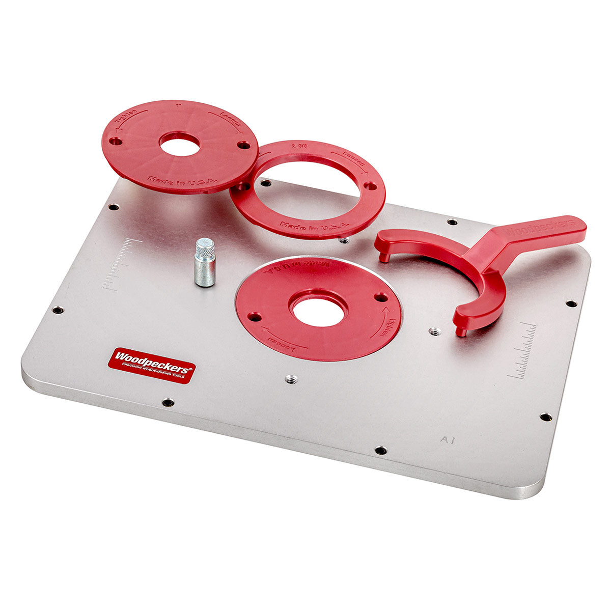 Router Table Insert Plate – Aluminum Alloy With Anodized Surface, Adjustable Fence & 180° Protractor, Fits Trim Routers (85x85mm Or 70x60mm)
