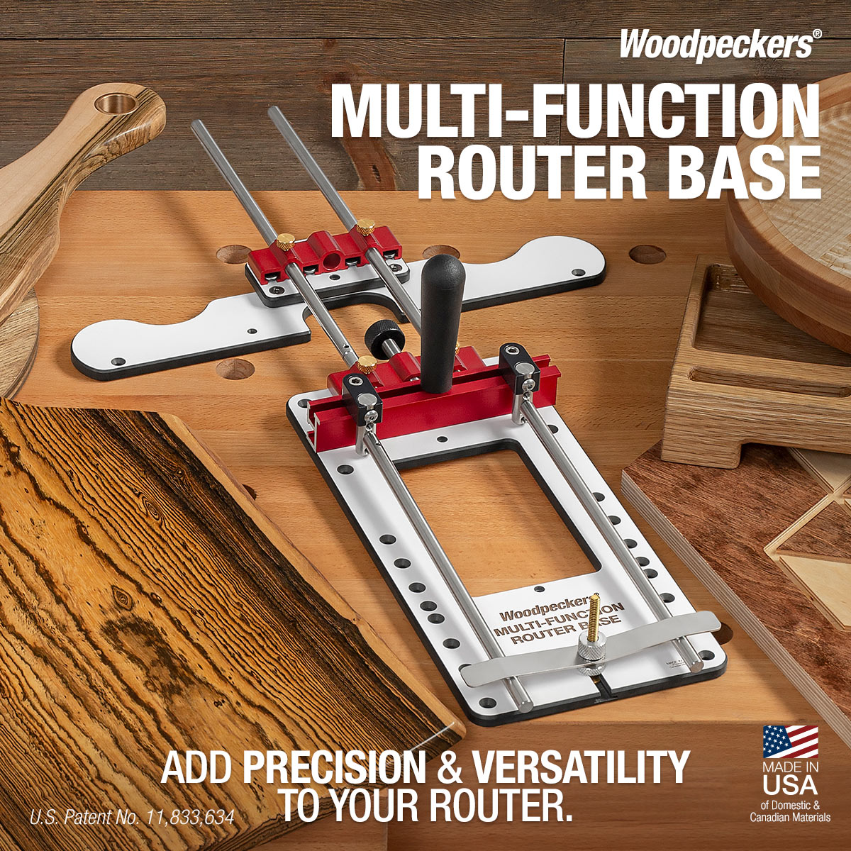 Woodpeckers Multi-Function Router Base for Arcs, Circles & More