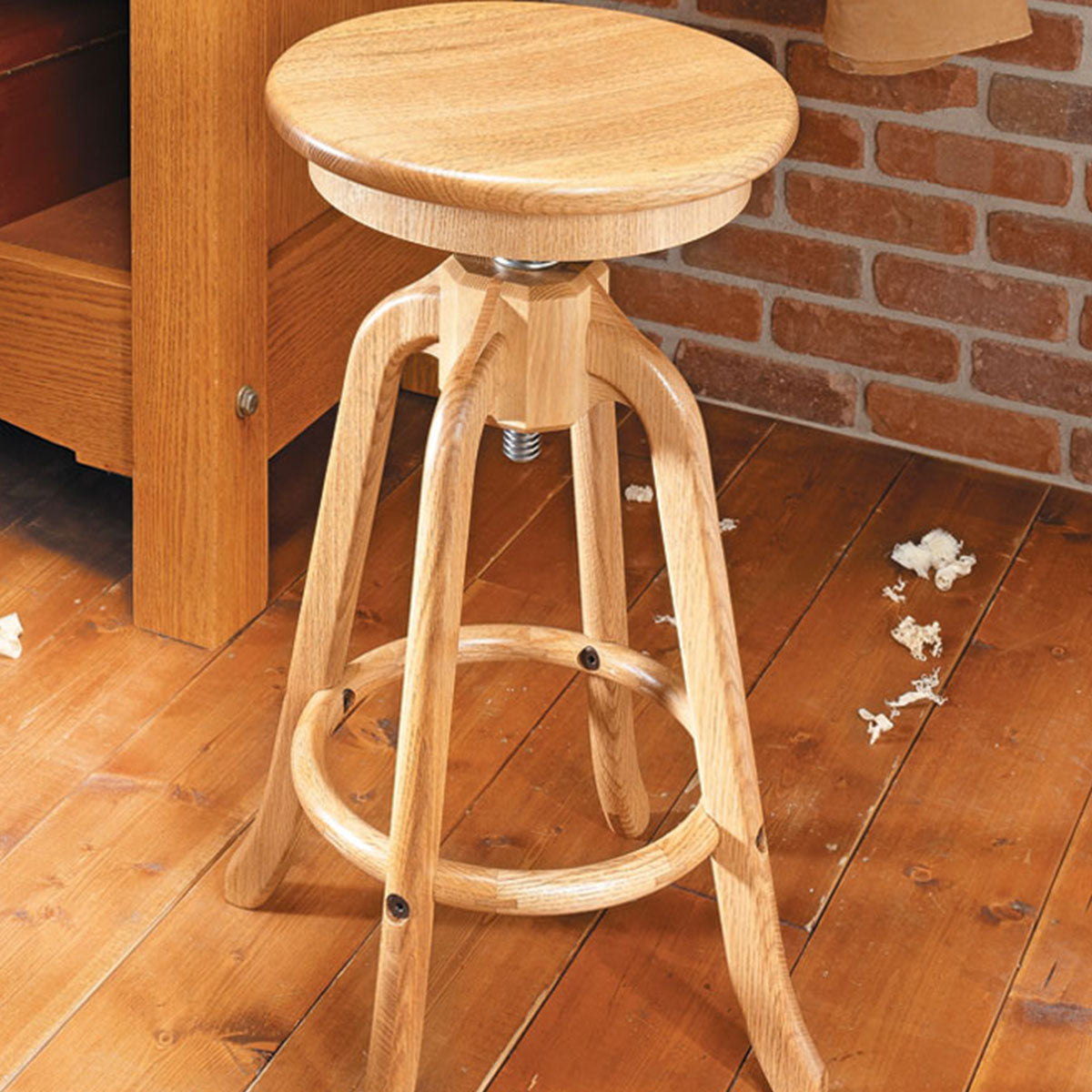 Woodsmith Magazine Adjustable Shop Stool Plans | Woodpeckers