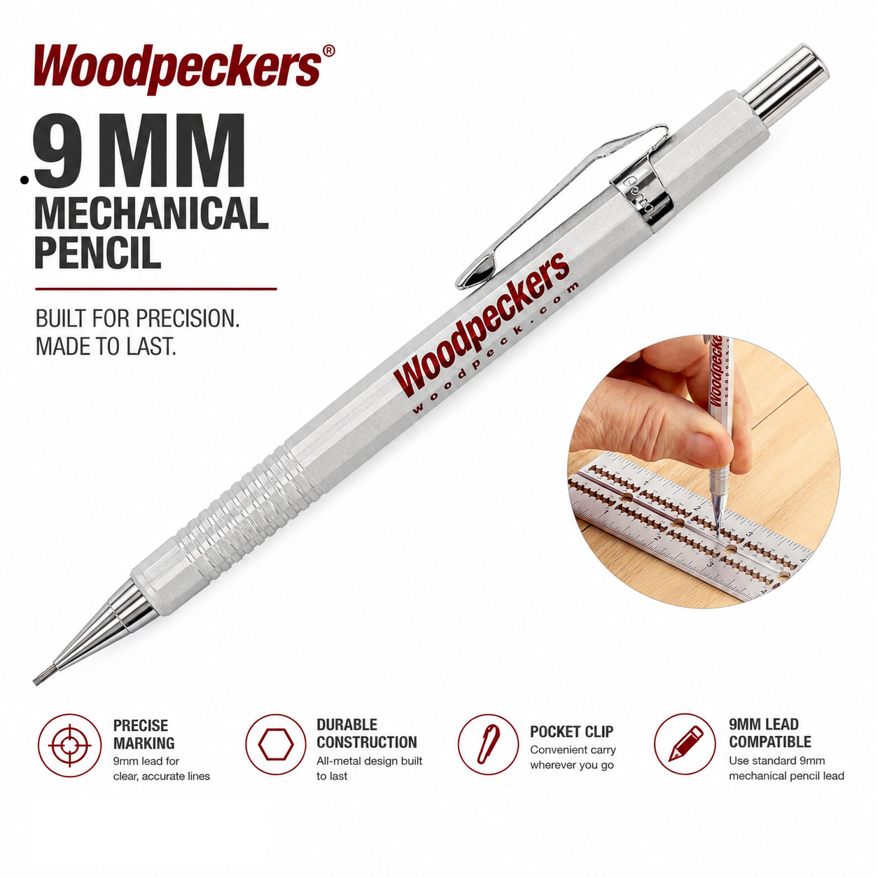Woodpeckers 0.9mm Mechanical Pencil for Layout