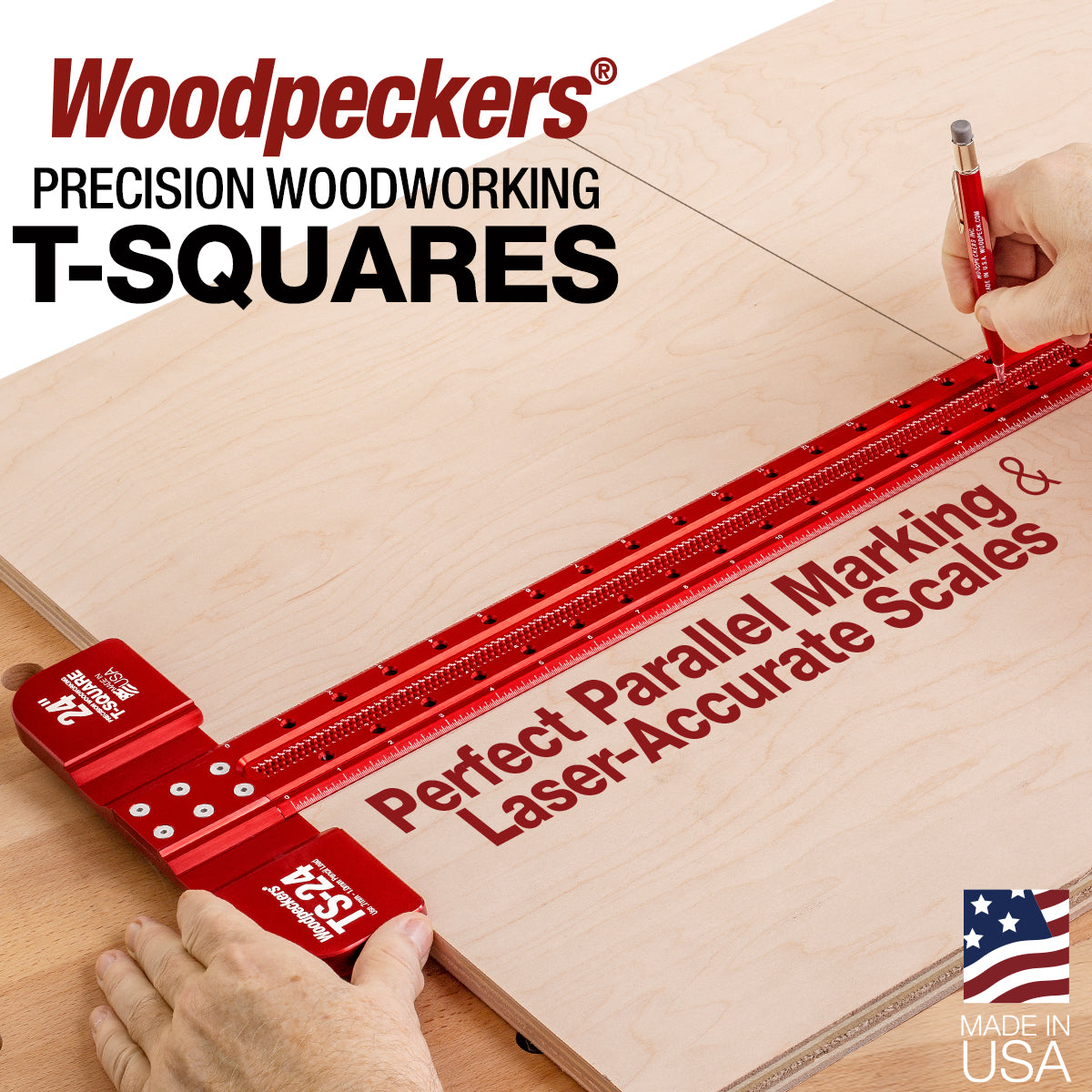 Woodpeckers Precision T-Squares | USA Made | Inch or Metric