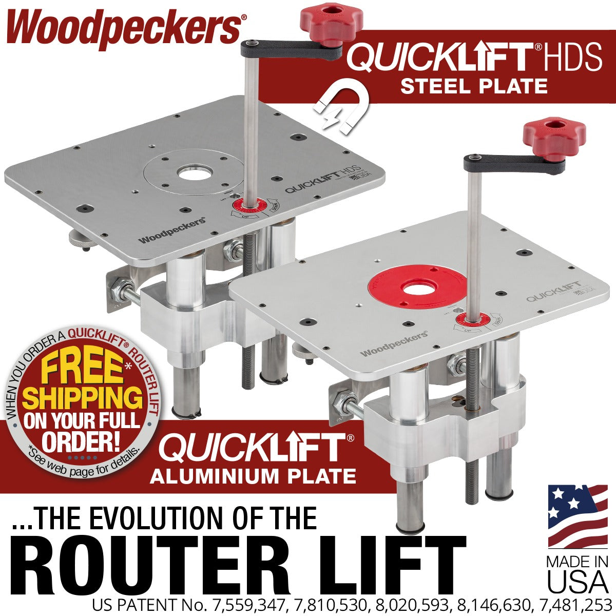 QuickLift Router Lifts for Woodpecker Router Tables – Woodpeckers