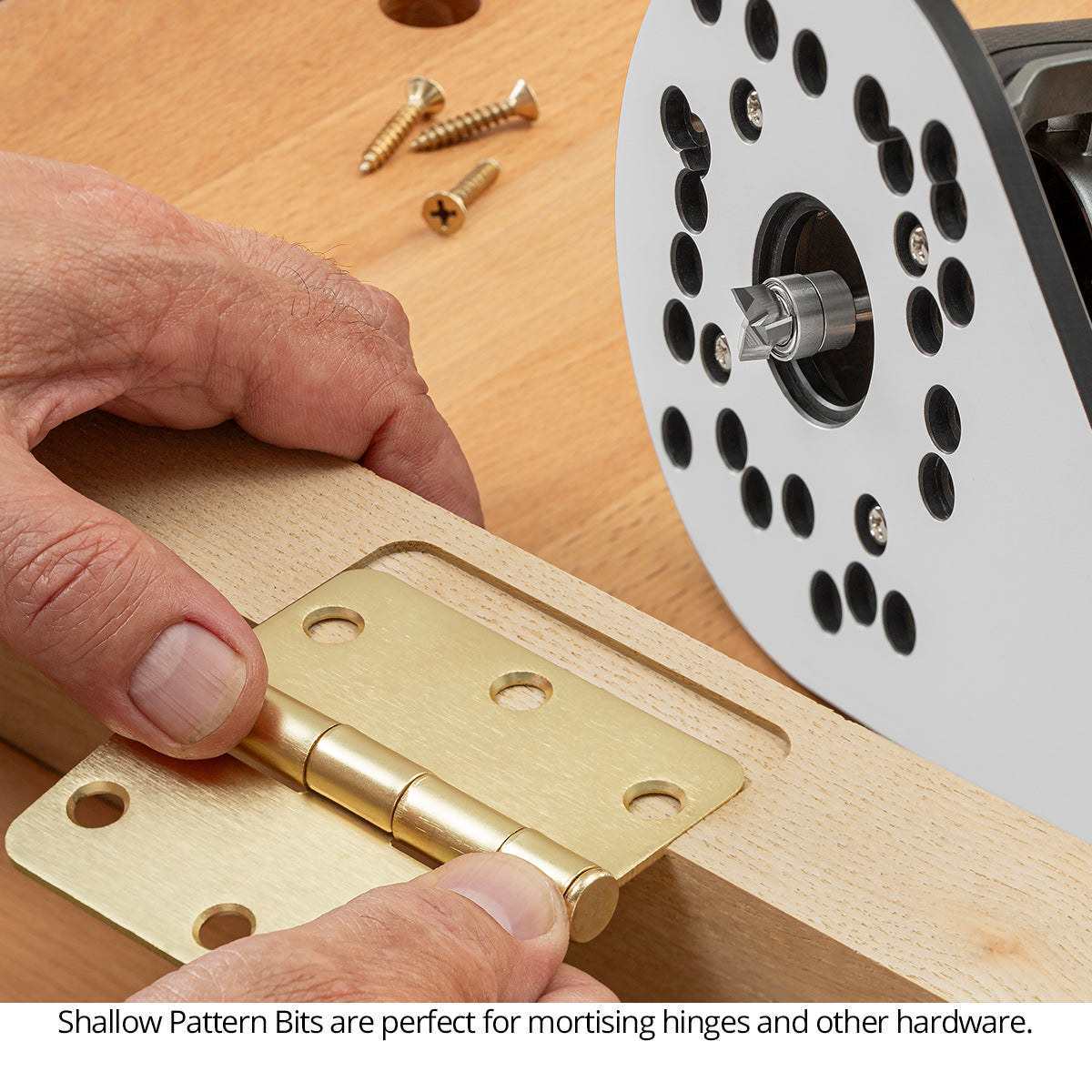 Compact Shallow Pattern Router Bits - Carbide Head - 3 Flute - 1/4 Shank