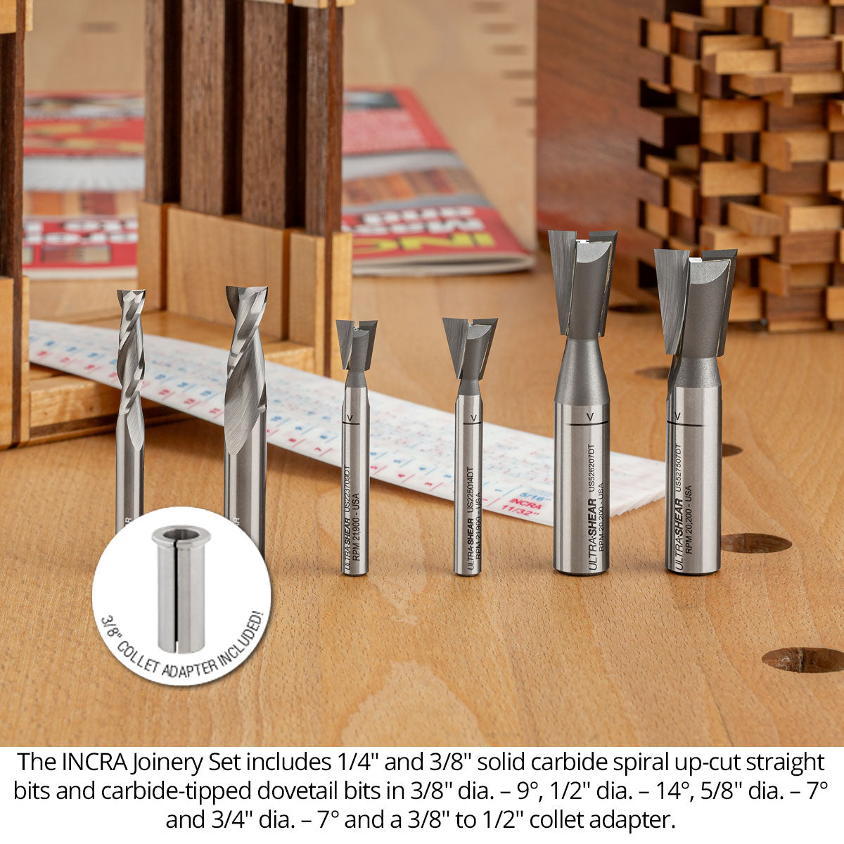 Incra Router Bit Joinery Set for Incra LS System
