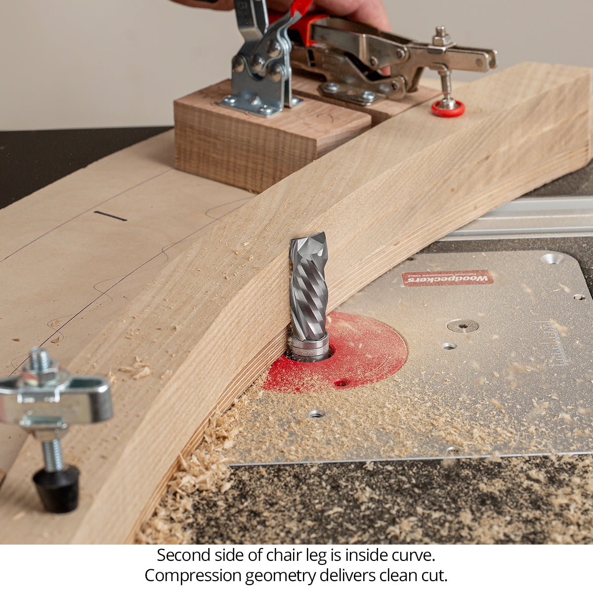 Furniture Maker's Compression Pattern Router Bits - Solid Carbide