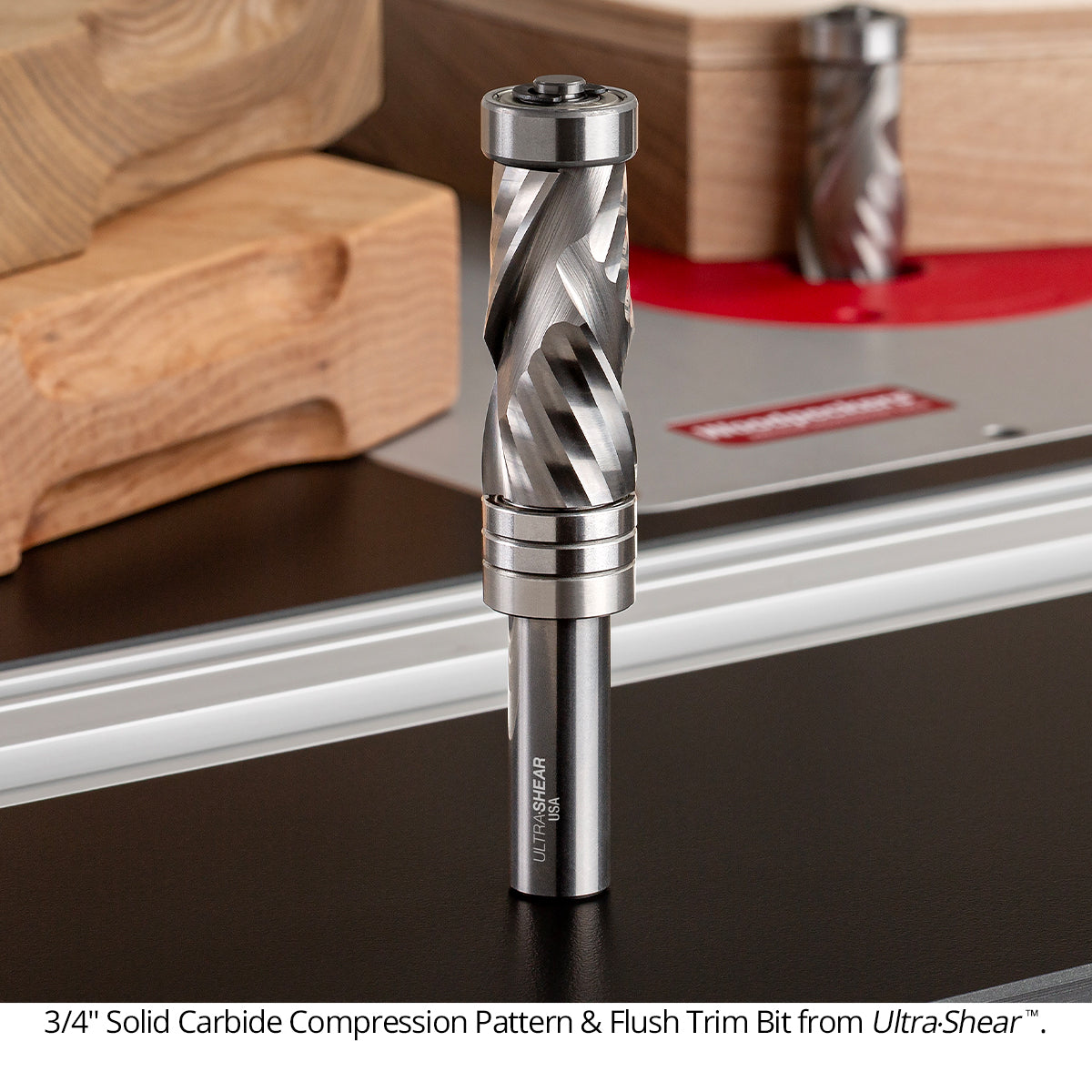 Compression Combination Pattern & Flush Trim Router Bit - 1/2 Shank - Solid Carbide