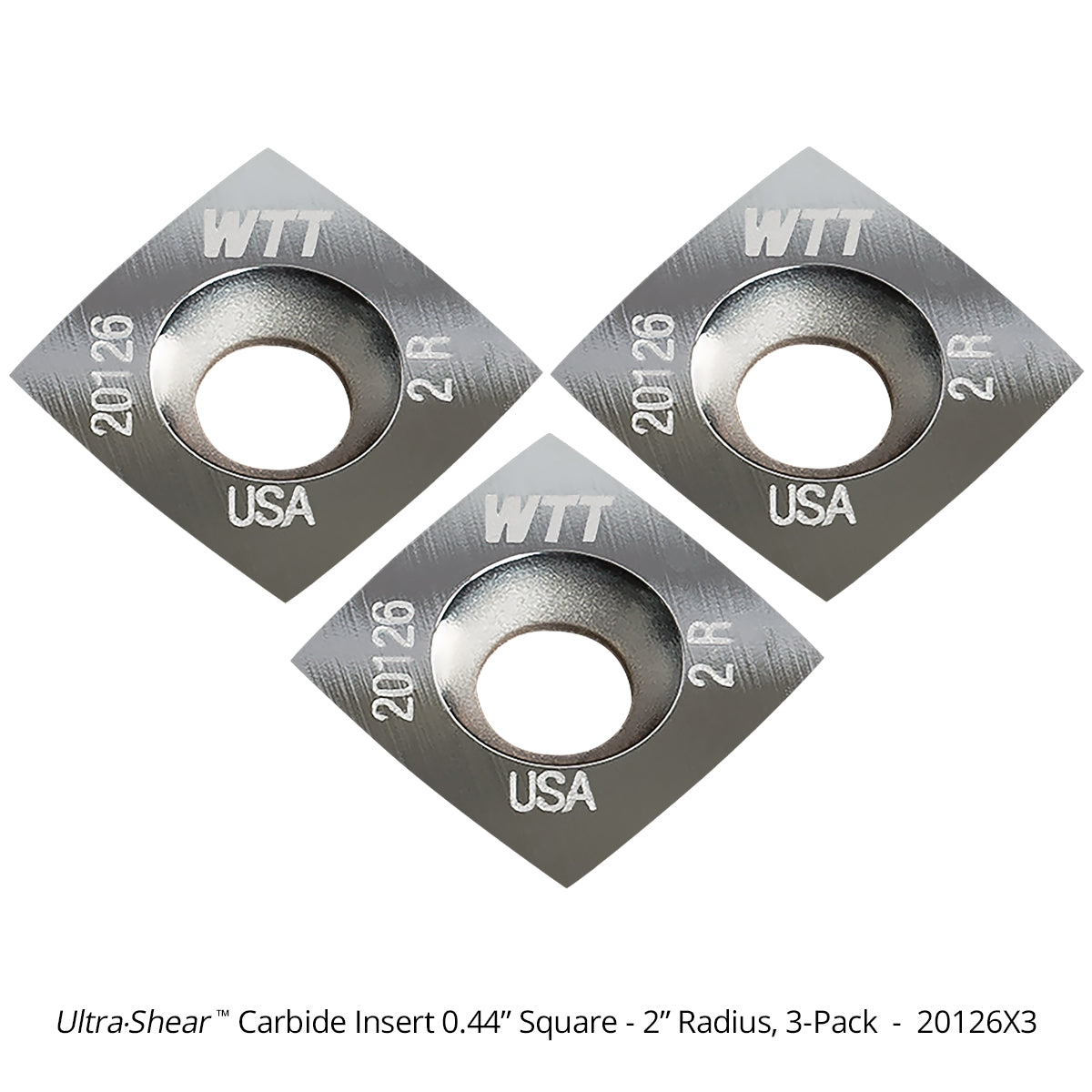 Spoilboard Router Bits - 2 Inch Diameter - Carbide Insert - 3 Flute