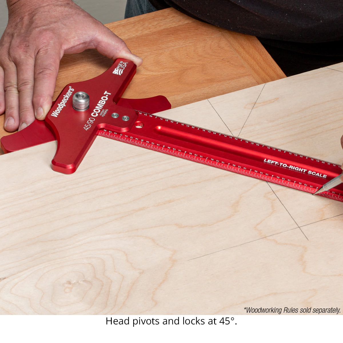45 90 T-Head for Woodworking Rules - Closeout