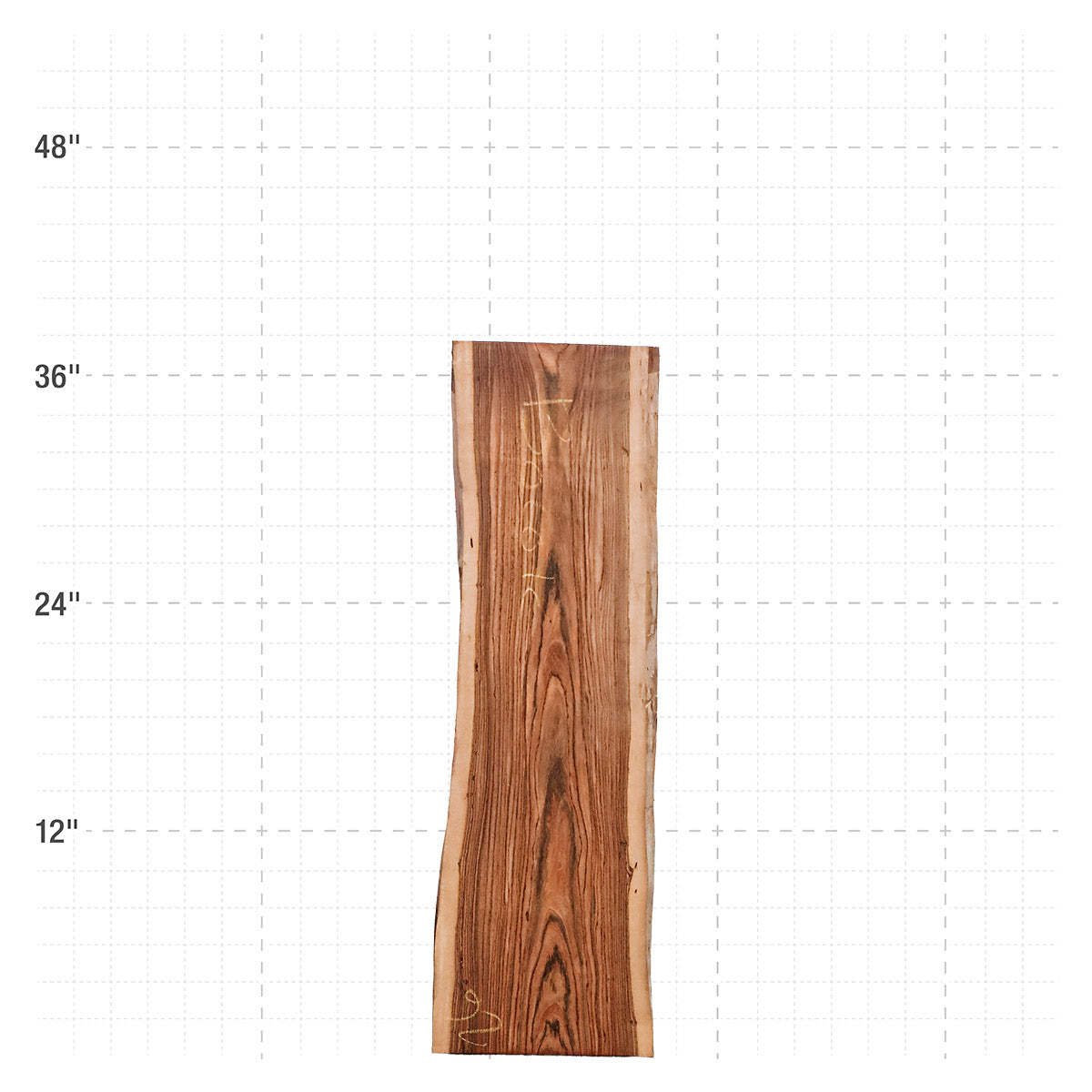 Bocote Live Edge Slabs - 36" x 9.75" x 1.25" - BC-26-A