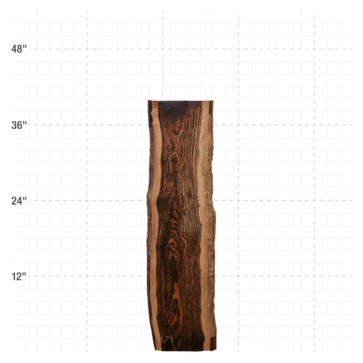 Bocote Live Edge Slabs - 39" x 9.5" x 1.25" - BC-5-A