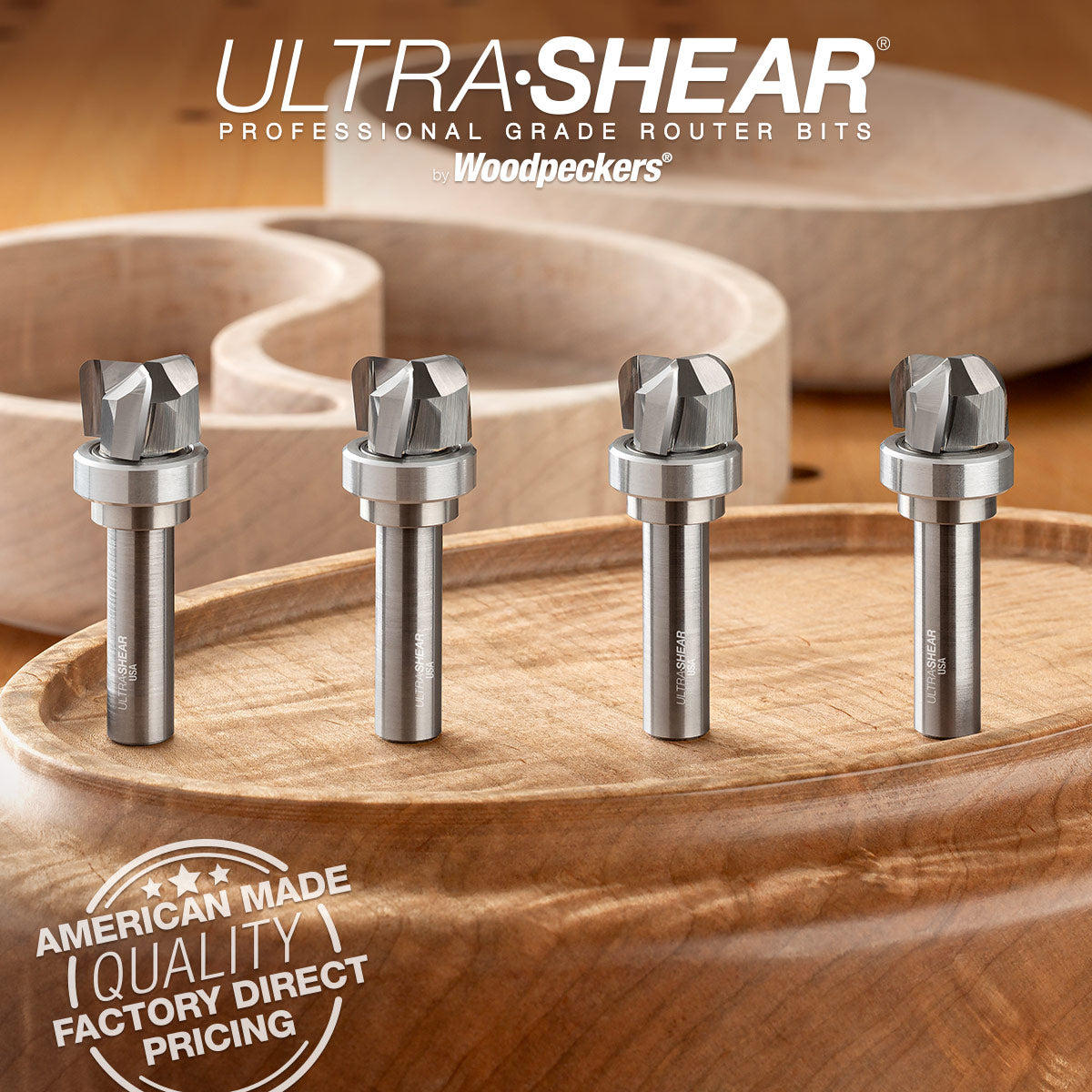 Big Bowl Router Bits - Carbide Head - 3-Flute