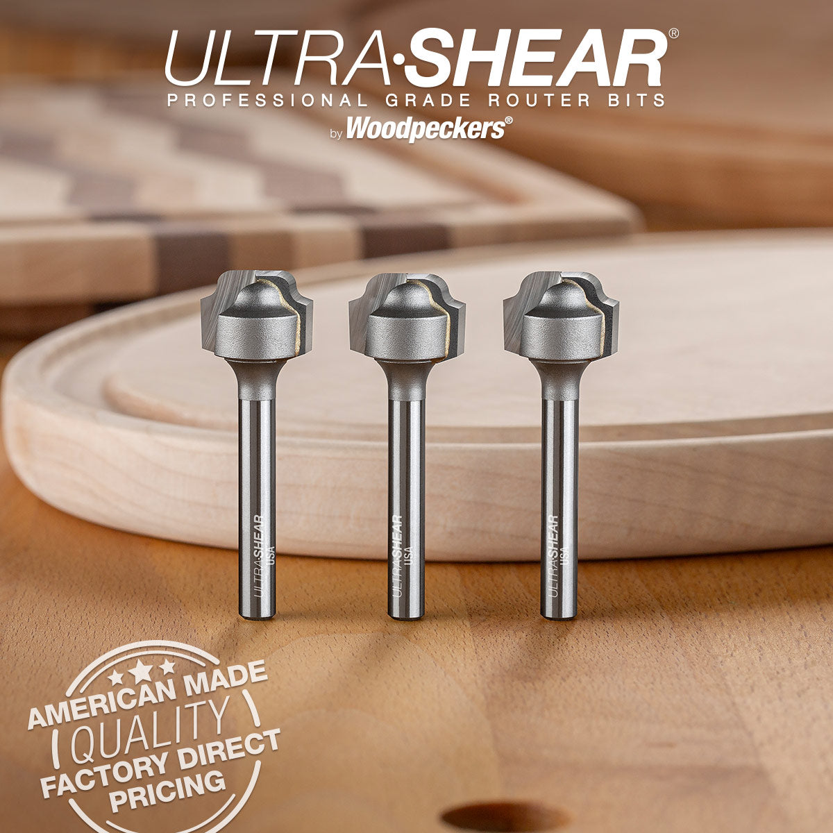 Juice Groove Router Bits | Carbide Tipped | 1/4 SH | Flat Bottom