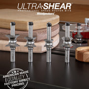 Double Radius and Double Chamfer Router Bits - Carbide Tipped - 3-Flute