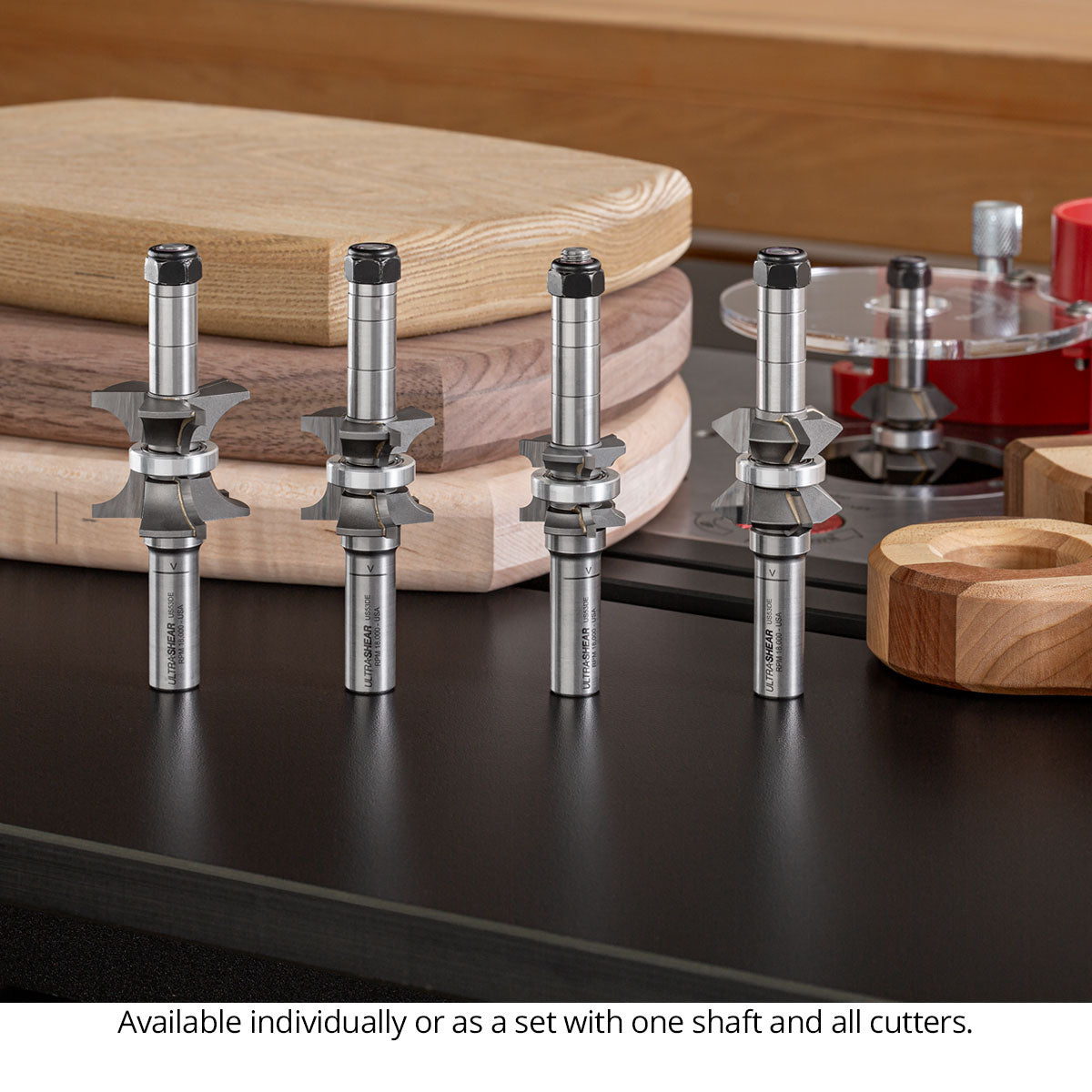 Double Radius and Double Chamfer Router Bits - Carbide Tipped - 3-Flute