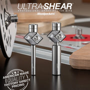 Chamfer Router Bits With Replaceable Carbide Inserts - Double Bearing