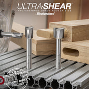 Extended Reach Up-Cut Spiral Joinery Router Bits - Carbide Head - 2 Flute - 1/2 Shank