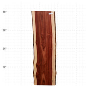 Granadillo Live Edge Slab - 48" x 13.75" x 1.25" - GD-12-A