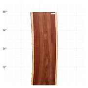 Granadillo Live Edge Slab - 48" x 16" x 1.25" - GD-15-A