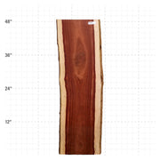 Granadillo Live Edge Slab - 48" x 14.5" x 1.25" - GD-17-A