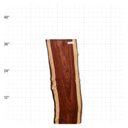 Granadillo Live Edge Slab - 38" x 12.5" x 1.25" - GD-27-A