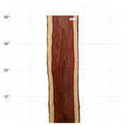 Granadillo Live Edge Slab - 48" x 13.25" x 1.25" - GD-6-A