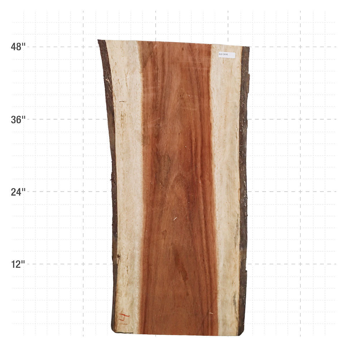 Guanacaste Live Edge Slab - 48" x 20.75" x 2" - GU-14-A