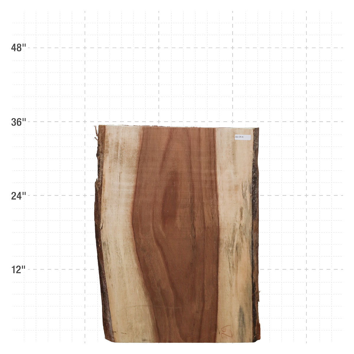 Guanacaste Live Edge Slab - 36.5" x 26.25" x 2" - GU-29-A