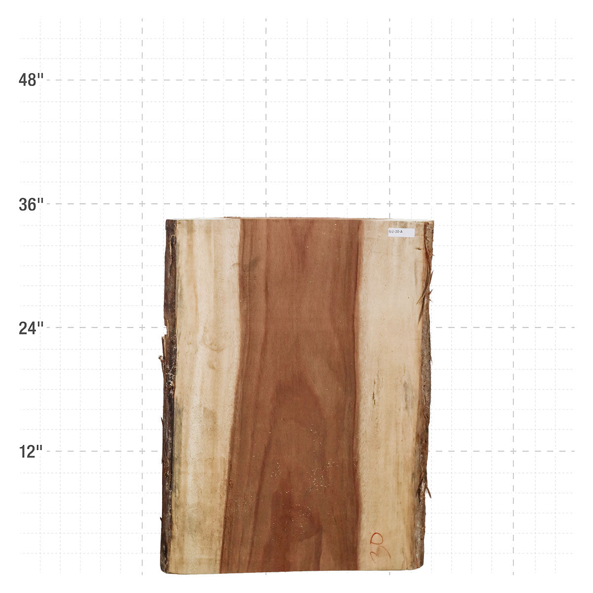 Guanacaste Live Edge Slab - 36.5" x 25.75" x 2" - GU-30-A