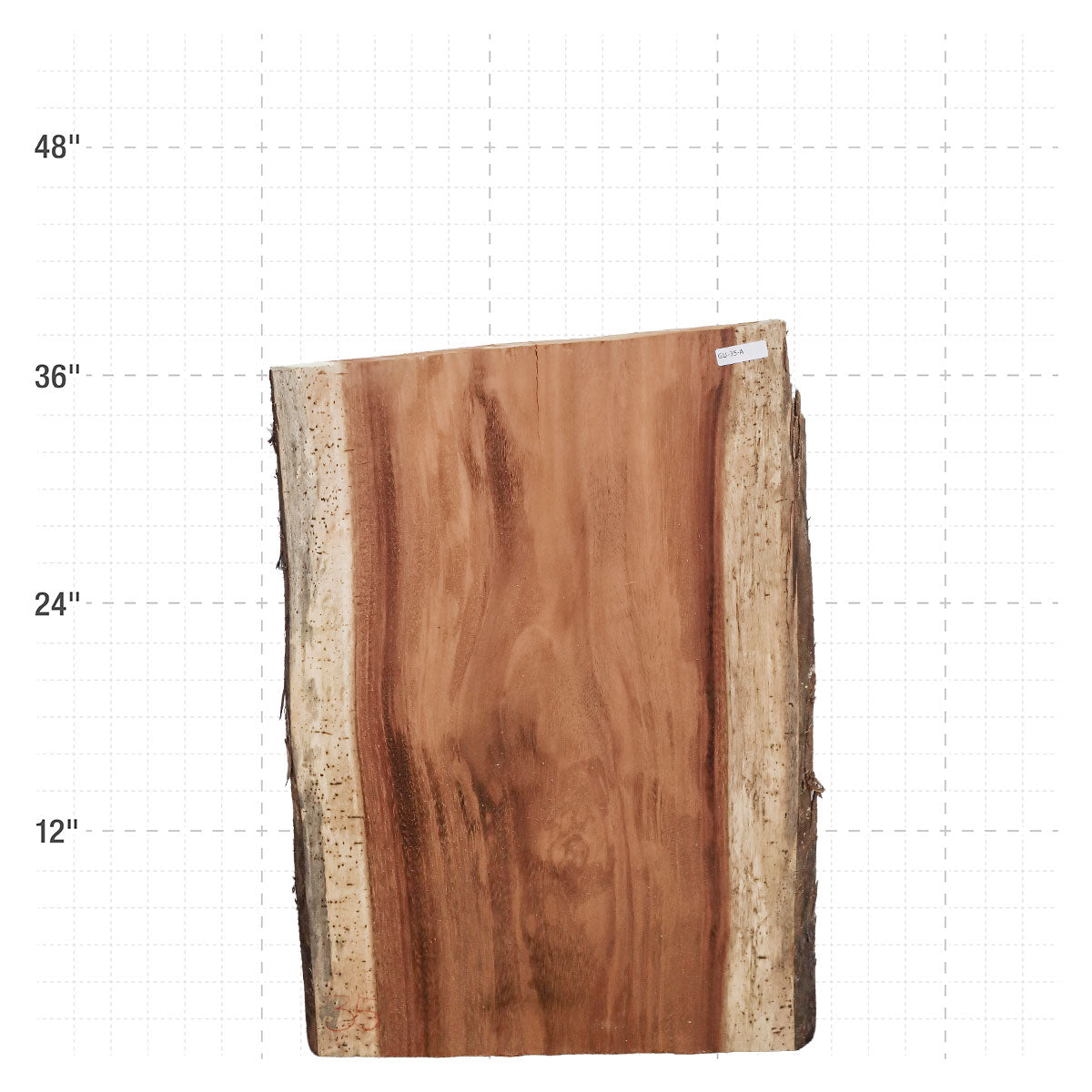 Guanacaste Live Edge Slab - 38.5" x 27" x 2" - GU-35-A