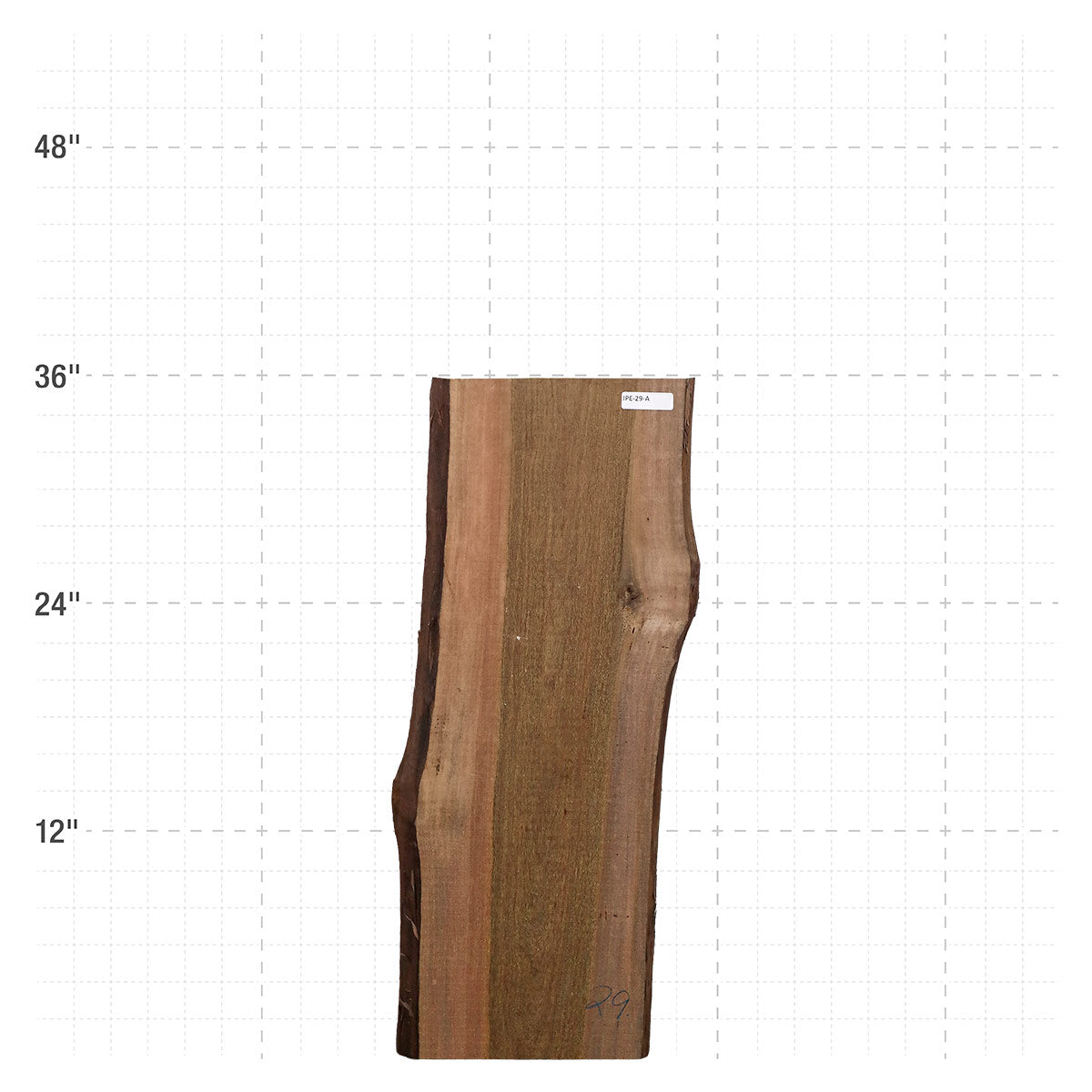 Ipe Live Edge Slab - 36" x 13" x 1.25" - IPE-29-A