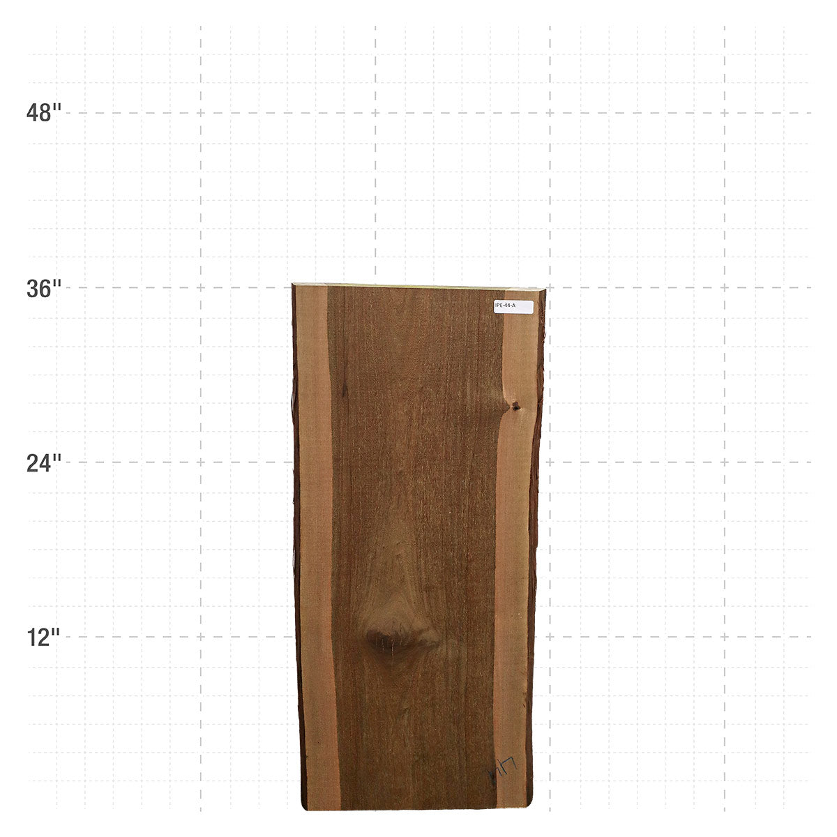 Ipe Live Edge Slab - 36" x 16" x 1.25" - IPE-44-A