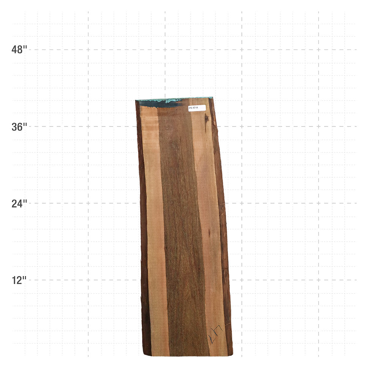 Ipe Live Edge Slab - 40" x 12.5" x 1.25" - IPE-47-A