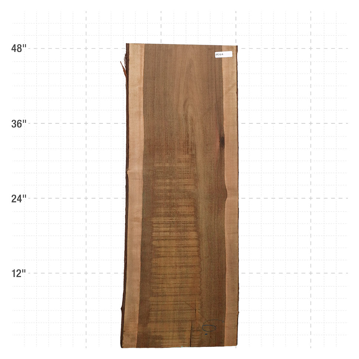 Ipe Live Edge Slab - 48" x 17.5" x 1.25" - IPE-6-A