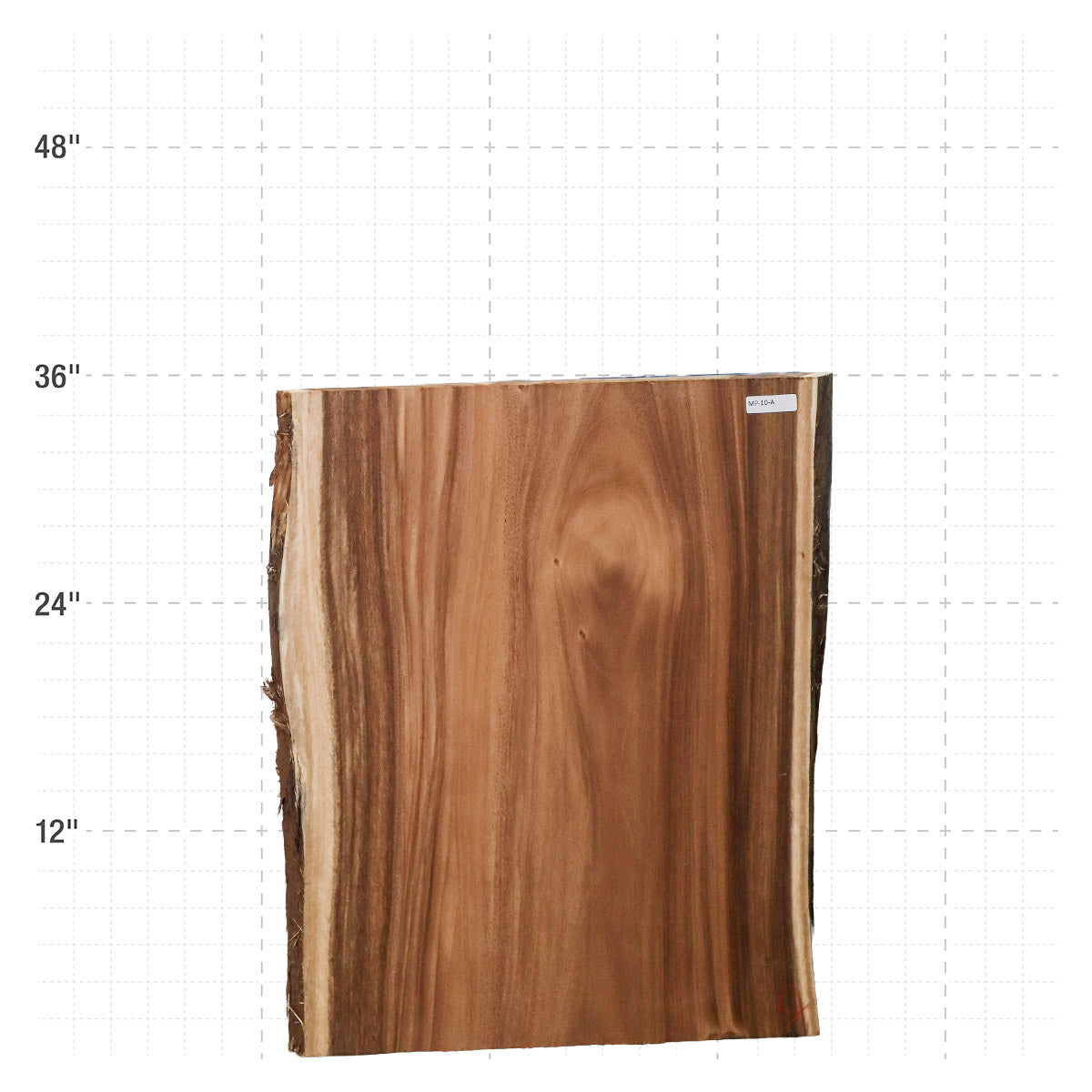 Monkeypod Live Edge Slab - 35.5" x 27.5" x 2" - MP-10-A