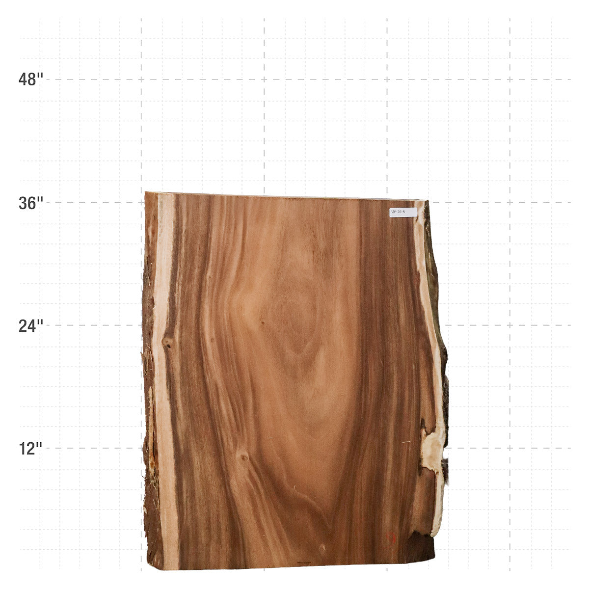 Monkeypod Live Edge Slab - 35.5" x 28.25" x 2" - MP-16-A
