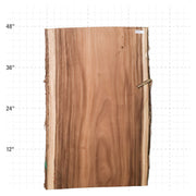 Monkeypod Live Edge Slab - 48" x 30" x 2" - MP-19-A