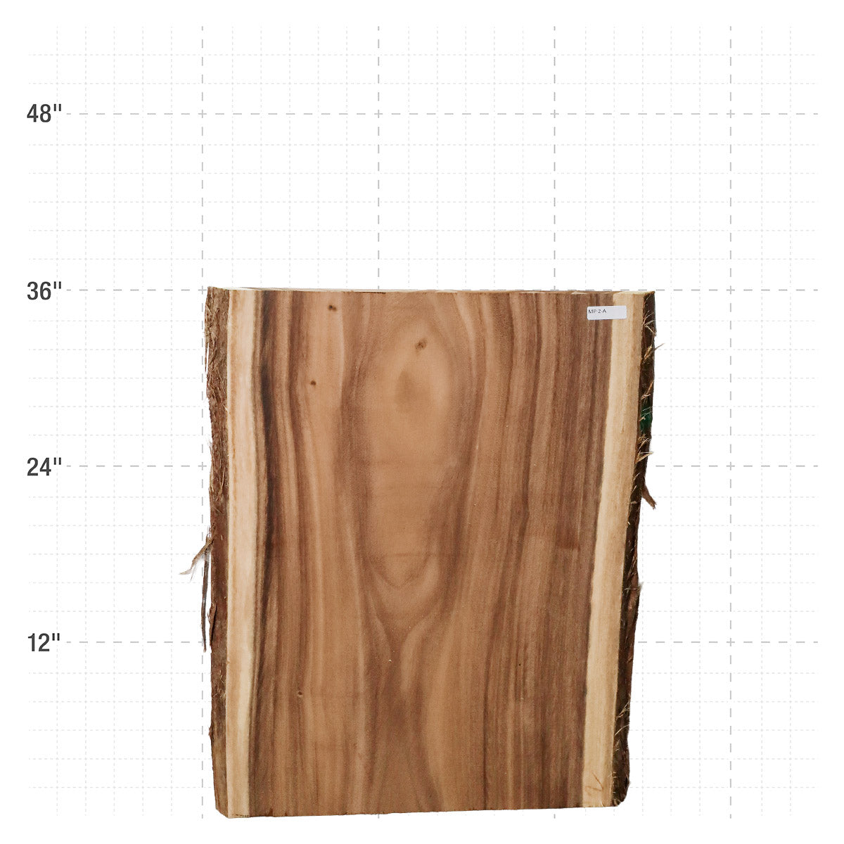 Monkeypod Live Edge Slab - 36" x 27.5" x 2" - MP-2-A
