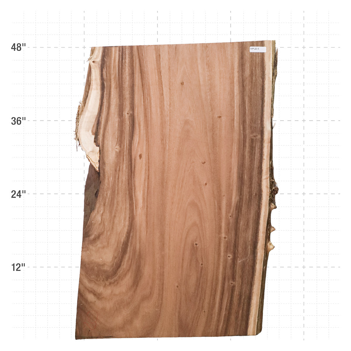 Monkeypod Live Edge Slab - 48.5" x 29" x 2" - MP-20-A