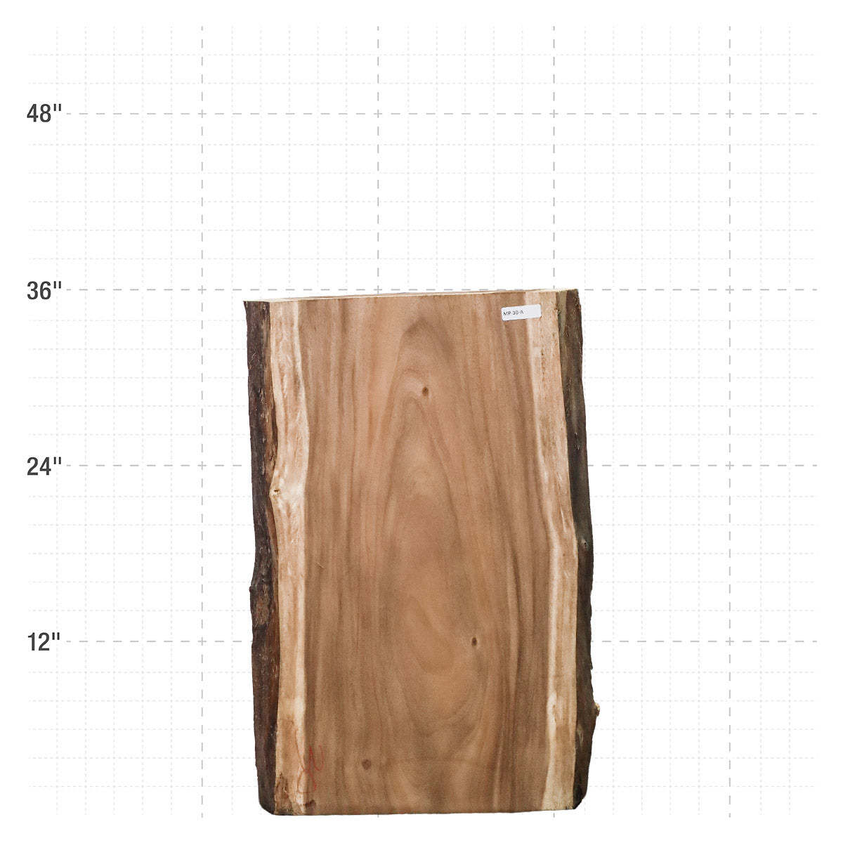 Monkeypod Live Edge Slab - 36" x 21.25" x 2" - MP-30-A