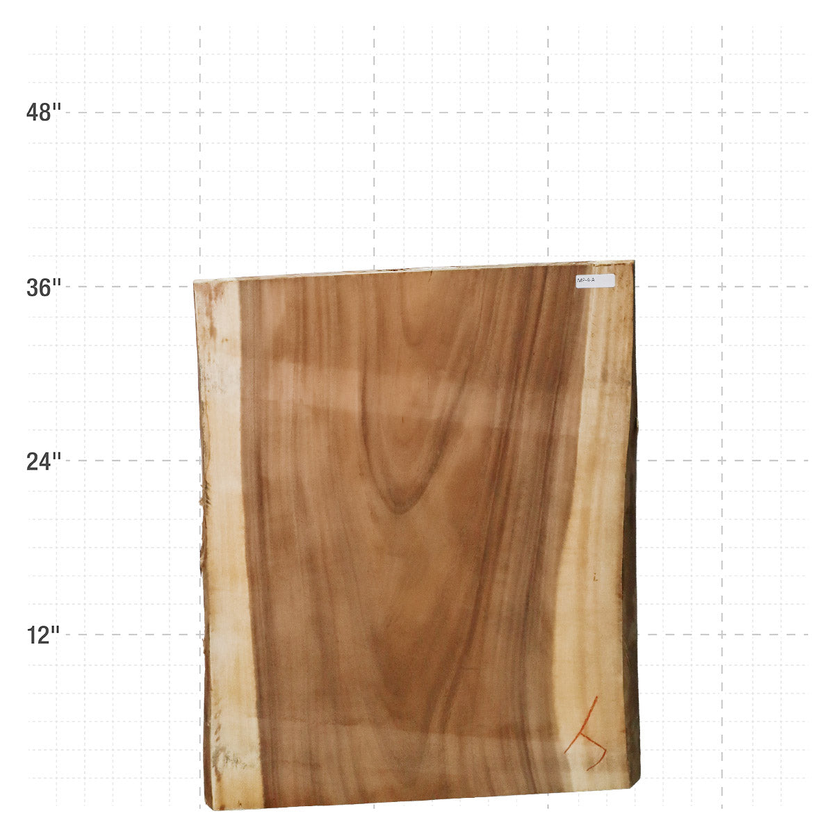 Monkeypod Live Edge Slab - 36.5" x 28.5" x 2" - MP-4-A