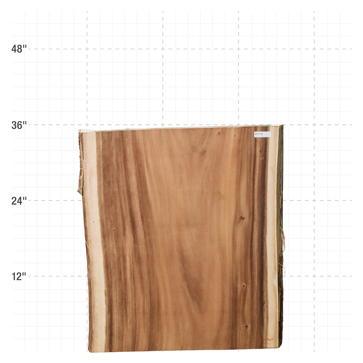 Monkeypod Live Edge Slab - 35.5" x 30.25" x 2" - MP-7-A