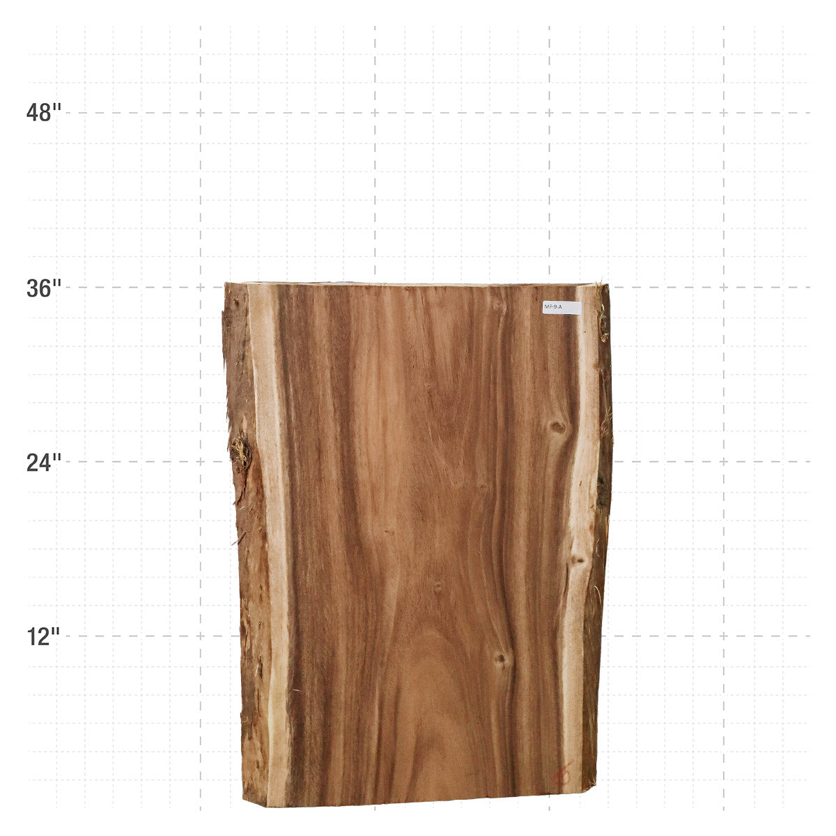 Monkeypod Live Edge Slab - 35.5" x 23.25" x 2" - MP-9-A