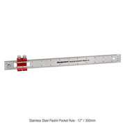 Paolini Pocket Rule - 12 Inch Stainless Steel - OPEN BOX