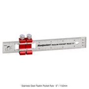 Paolini Pocket Rule -6Inch/150mm Stainless Steel - OPEN BOX