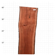 Patagonia Rosewood Live Edge Slab - 48" x 16.5" x 1.25" - PR-15-A