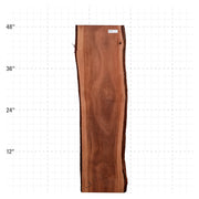Patagonia Rosewood Live Edge Slab - 48" x 13" x 1.25" - PR-7-A