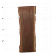 Peruvian Walnut Live Edge Slabs - 48" x 14.75" x 1.25" - PW-32-A
