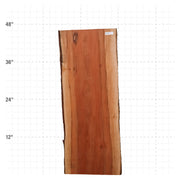 Rosa Peroba Live Edge Slab - 48" x 17.75" x 1.25" - RP-18-A