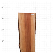 Rosa Peroba Live Edge Slab - 43" x 17" x 1.25" - RP-33-A