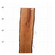 Rosa Peroba Live Edge Slab - 48" x 14" x 1.25" - RP-4-A